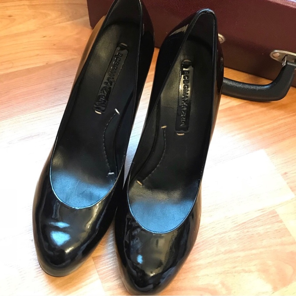 bcbgmaxazria  Black Silver Heel Pumps